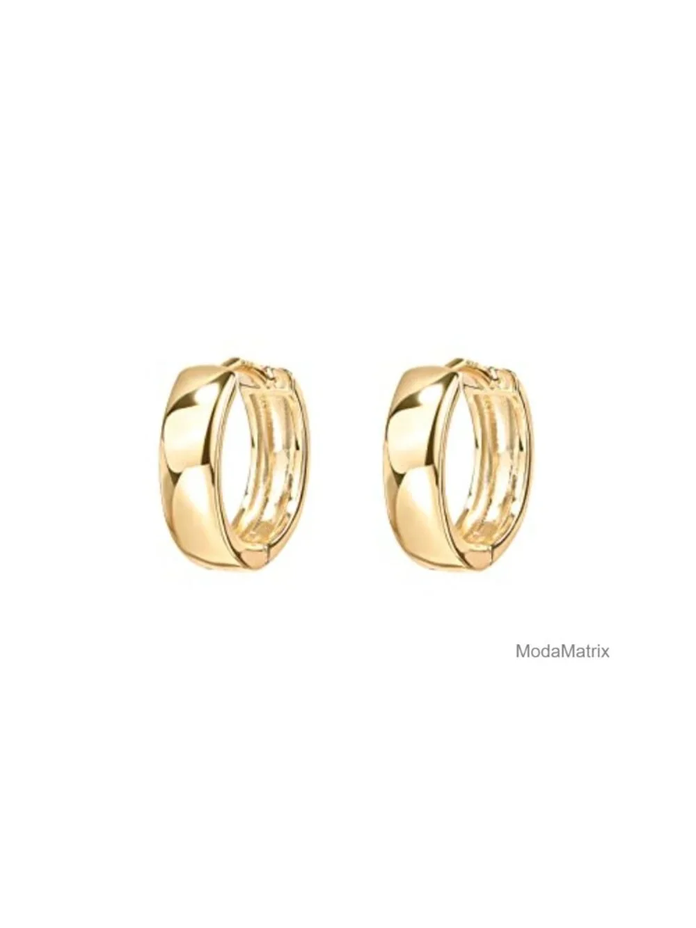 14K Gold Plated 925 Sterling Silver Post Huggie Earrings, Small Hoop Earrings